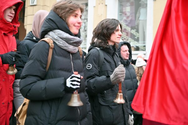 На фото: жители Литвы во время шествия Трех королей. - Sputnik Латвия