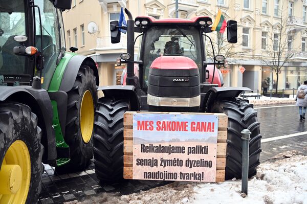 В среду, во время официальной части протеста, фермеры выскажут правительству свое недовольство сельскохозяйственной политикой. - Sputnik Латвия