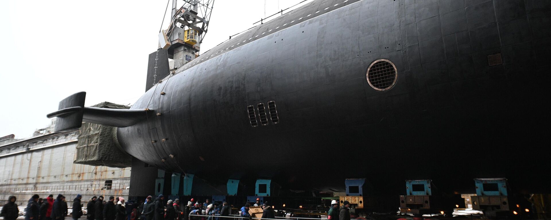 Спуск на воду атомного подводного крейсера Князь Пожарский - Sputnik Латвия, 1920, 05.02.2024