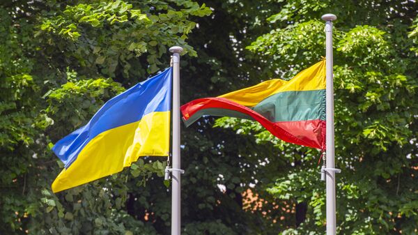 Флаг Украина и Литвы - Sputnik Латвия