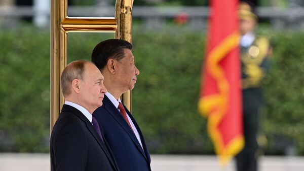 Президент Владимир Путин прибыл в Китай с официальным визитом - Sputnik Латвия