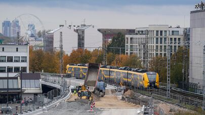 Строительные работы центрального узла Rail Baltica в Риге
