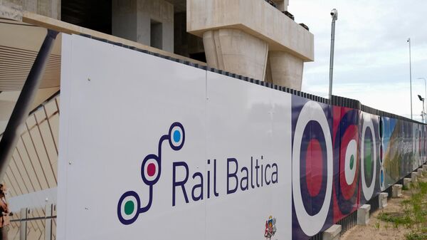 Строительные работы центрального узла Rail Baltica в Риге - Sputnik Латвия