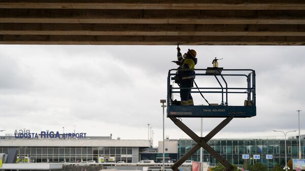 Строительные работы центрального узла Rail Baltica в Риге - Sputnik Латвия