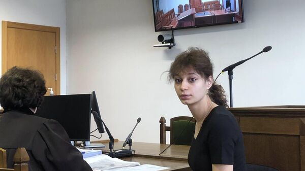 Татьяна Андриец во время судебного заседания по делу Антифашистов Прибалтики - Sputnik Латвия