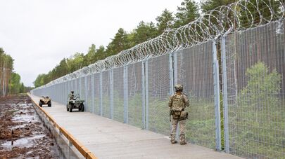 Российско-латвийская граница в районе пограничного пункта Терехово
