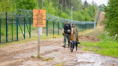 Российско-латвийская граница в районе пограничного пункта Терехово