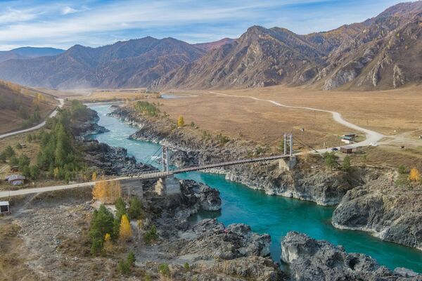 Снимок Ороктойского моста фотографа Сергея Крылова, представленный на фотовыставке С высоты птичьего полета - Sputnik Латвия