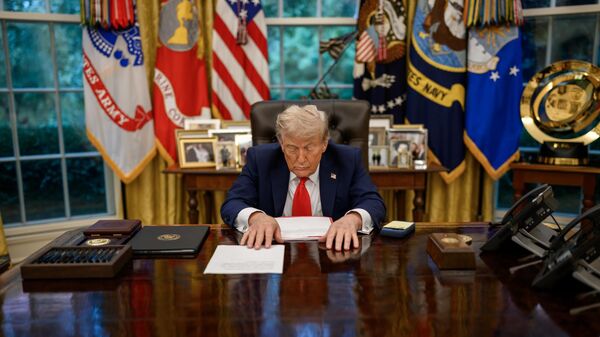 Президент США Дональд Трамп - Sputnik Латвия