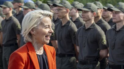 Председатель Европейской комиссии Урсула фон дер Ляйен во время визита в Литву 