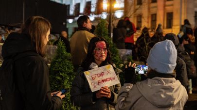 Акция протеста в Риге против выхода из Стамбульской конвенции