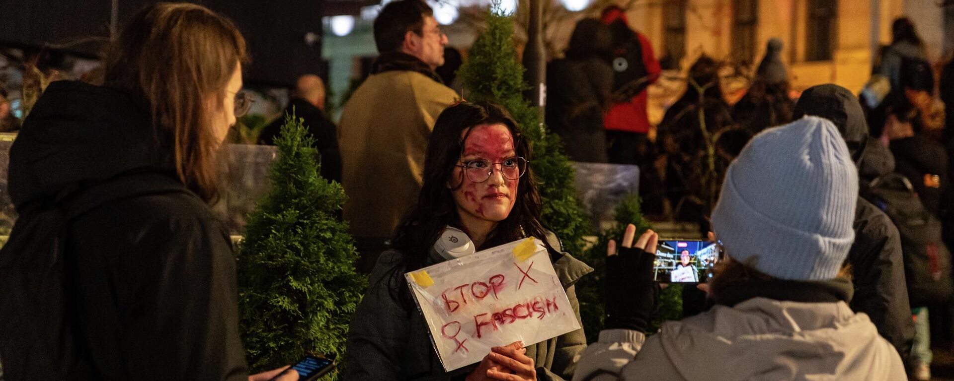 Акция протеста в Риге против выхода из Стамбульской конвенции - Sputnik Латвия, 1920, 26.12.2025