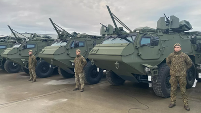 Переданные Латвией Украине бронемашины Patria 