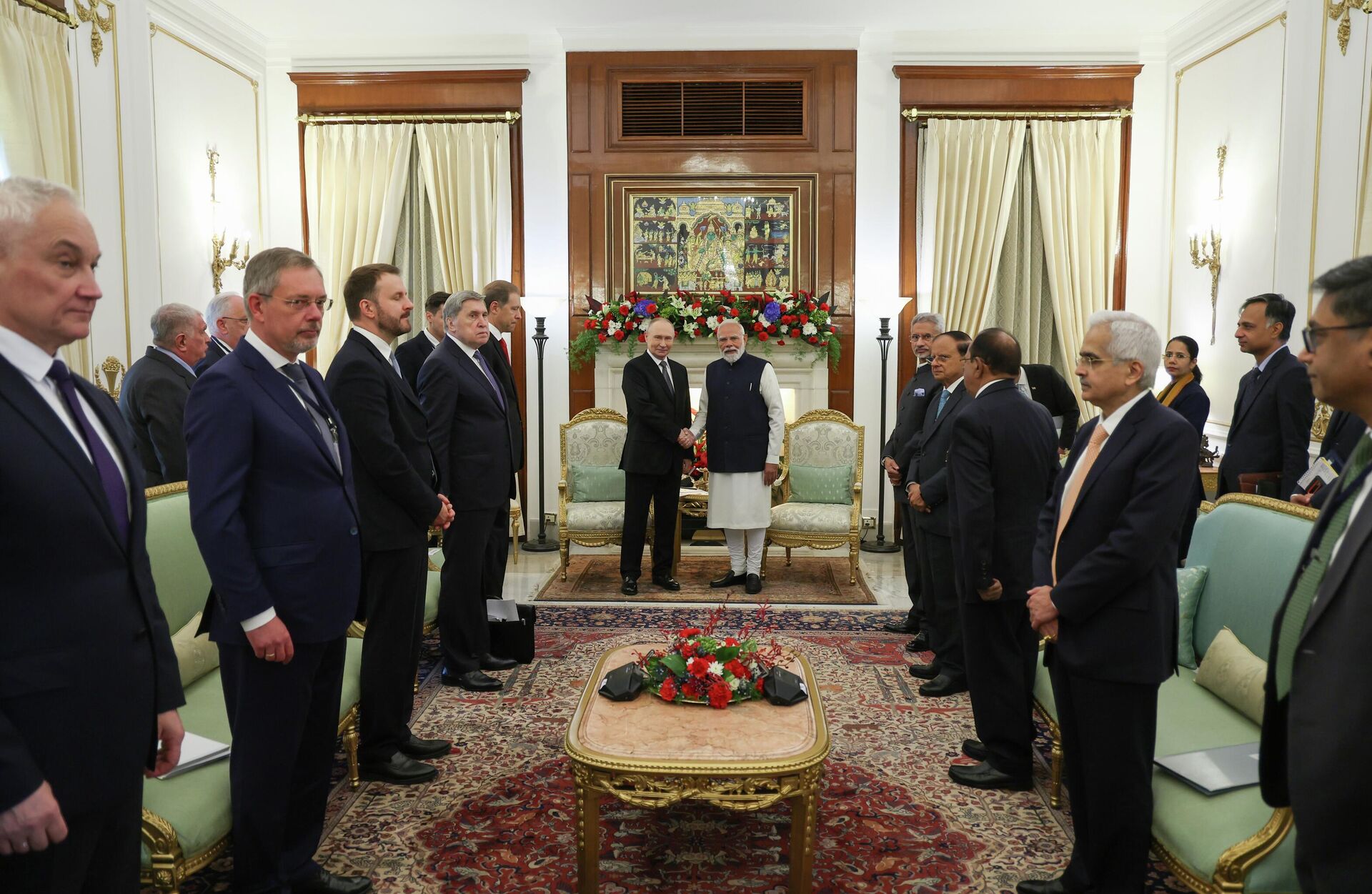 Государственный визит президента РФ Владимира Путина в Индию Государственный визит президента РФ Владимира Путина в Индию - Sputnik Латвия, 1920, 05.12.2025