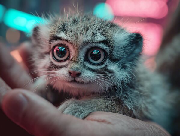 В 2060 году появилась революционная порода кошек Манулетта. Внешность и особенности: умещается на ладони, но сохраняет пропорции взрослой кошки. Огромные глаза занимают 30% мордочки, ночное зрение как у совы. Двойной подшёрсток как у манула + самоочищающиеся нановолокна.Манулетта живет в 3-4 раза дольше простых кошек благодаря встроенному наночипу, который контролирует здоровье 24/7, автоматически лечит и предотвращает старение. В 2060 году появилась революционная порода кошек Манулетта. Внешность и особенности: умещается на ладони, но сохраняет пропорции взрослой кошки. Огромные глаза занимают 30% мордочки, ночное зрение как у совы. Двойной подшёрсток как у манула + самоочищающиеся нановолокна.Манулетта живет в 3-4 раза дольше простых кошек благодаря встроенному наночипу, который контролирует здоровье 24/7, автоматически лечит и предотвращает старение. - Sputnik Латвия