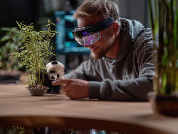 К 2100 году появится такой новый вид домашних животных как мини-панда. Внешность и особенности: 15 см, вес до 400 г. Характер социальный и игривый. Уход, содержание и питание: микробамбук, выращиваемый в настольном горшке-генераторе, био-печенье из бамбуковой клетчатки.Живёт 25–30 лет благодаря чипу VitaPanda, очень редко болеет, иммунитет к 99% вирусов. К 2100 году появится такой новый вид домашних животных как мини-панда. Внешность и особенности: 15 см, вес до 400 г. Характер социальный и игривый. Уход, содержание и питание: микробамбук, выращиваемый в настольном горшке-генераторе, био-печенье из бамбуковой клетчатки.Живёт 25–30 лет благодаря чипу VitaPanda, очень редко болеет, иммунитет к 99% вирусов. - Sputnik Латвия