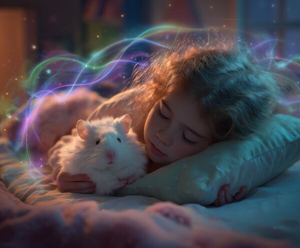 Звуковой хомяк "Сонико" (Sonicus hamsteris) — идеальный антистресс-питомец 2100 года.Внешность и особенности: когда его гладят, он "напевает" вибрациями, которые снимают стресс.Размер: 10–12 см, гипоаллергенный нанопокров, не линяет, самоочищается. Есть биочип долголетия. Звуковой хомяк "Сонико" (Sonicus hamsteris) — идеальный антистресс-питомец 2100 года.Внешность и особенности: когда его гладят, он "напевает" вибрациями, которые снимают стресс.Размер: 10–12 см, гипоаллергенный нанопокров, не линяет, самоочищается. Есть биочип долголетия. - Sputnik Латвия