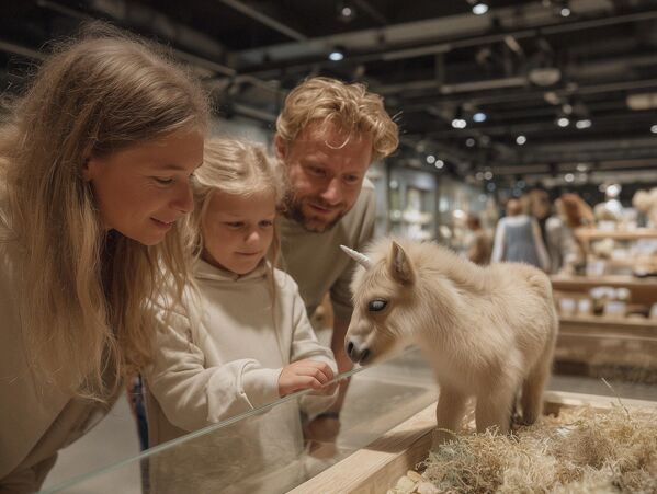 Мини-пони-единорог "Юникорнетта" (Equus mirabilis) — идеальный питомец 2100 года.Внешность и особенности: 30 см в высоту, рога мягкие, светящиеся биолюминесцентным светом, цвет меняют в зависимости от настроения.Поведение и характер: обожает гоняться за солнечными зайчиками и играть в мячик. Как собака — встречает у двери, спит на подушке хозяина. Умеет открывать мини-дверцы, приносить мелкие предметы. распознавать 20+ слов и эмоции хозяина. Мини-пони-единорог "Юникорнетта" (Equus mirabilis) — идеальный питомец 2100 года.Внешность и особенности: 30 см в высоту, рога мягкие, светящиеся биолюминесцентным светом, цвет меняют в зависимости от настроения.Поведение и характер: обожает гоняться за солнечными зайчиками и играть в мячик. Как собака — встречает у двери, спит на подушке хозяина. Умеет открывать мини-дверцы, приносить мелкие предметы. распознавать 20+ слов и эмоции хозяина. - Sputnik Латвия