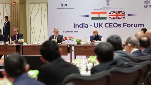 Официальный визит британского премьер-министра Кира Стармера в Индию, 9 ноября 2025 года - Sputnik Латвия