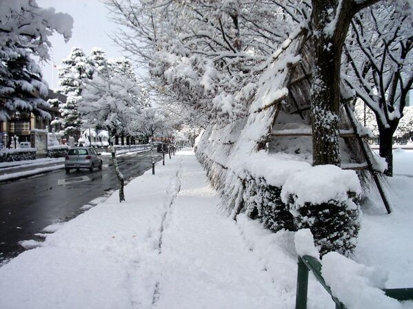 Японский город Тояма после снегопада - Sputnik Латвия