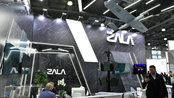 Стенд компании ZALA на выставке НАИС-2026 в Москве - Sputnik Латвия