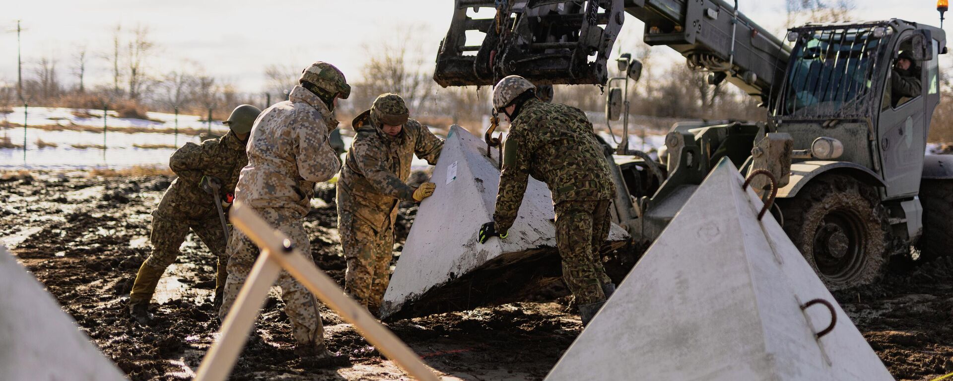 В Балвском крае устанавливают зубы дракона на границе - Sputnik Латвия, 1920, 13.03.2026