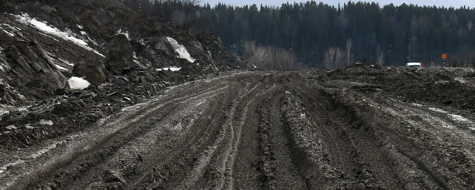 Реконструкция автомобильной дороги в Красноярском крае - Sputnik Латвия, 1920, 13.03.2026