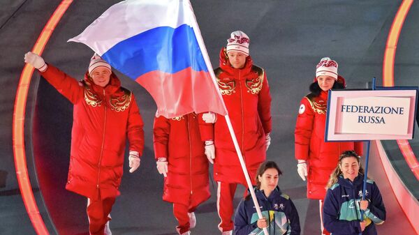 Спортсмены из России на церемонии открытия Паралимпиады - 2026 в Вероне - Sputnik Латвия