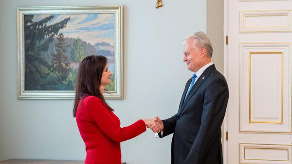 Президент Литвы Гитанас Науседа и премьер-министр Литвы Инга Ругинене - Sputnik Латвия