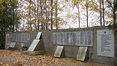 Братское кладбище в посёлке Аташиене