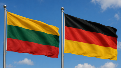 Флаг Литвы и флаг Германии 
