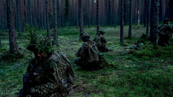 Занятия по боевой подготовке резервистов в Пехотной школе НВС Латвии - Sputnik Латвия