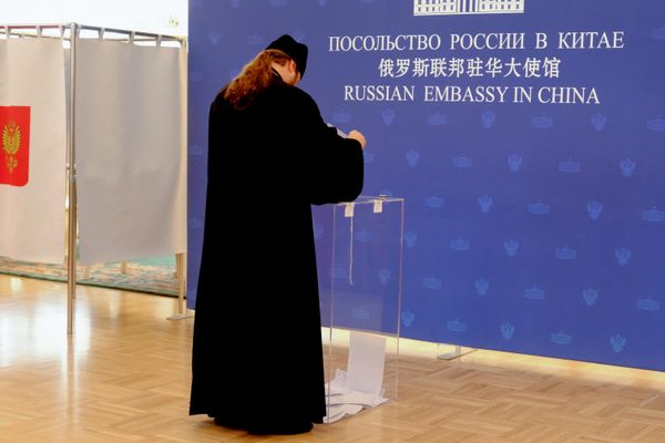Голосование на выборах депутатов Госдумы в Китае - Sputnik Латвия
