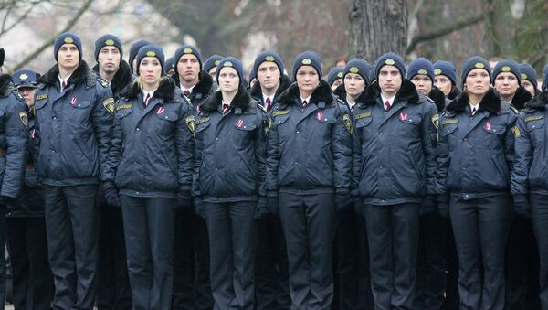 Полицейские на параде в Латвии - Sputnik Latvija