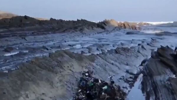 Необычные пляжи Сумайи погрязли в мусоре - Sputnik Латвия