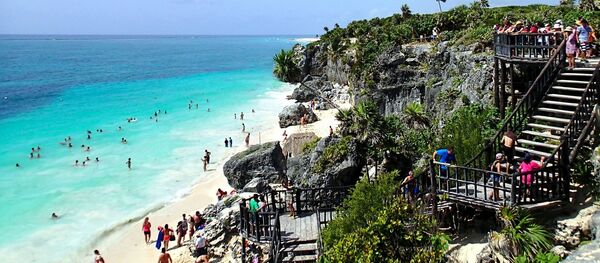 Пляж в Тулуме, Мексика - Sputnik Latvija