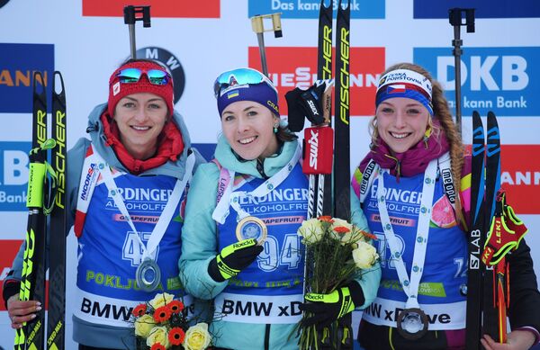 Супергонка биатлонистки Бендики и всего четыре секунды от подиума - Sputnik Латвия