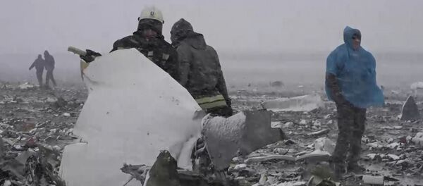 Спасатели собирали засыпанные снегом обломки Boeing 737-800 в Ростове-на-Дону Спасатели собирали засыпанные снегом обломки Boeing 737-800 в Ростове-на-Дону - Sputnik Латвия
