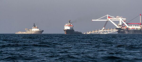 Укладка труб газопровода Северный поток — 2 Укладка труб газопровода Северный поток — 2 - Sputnik Latvija