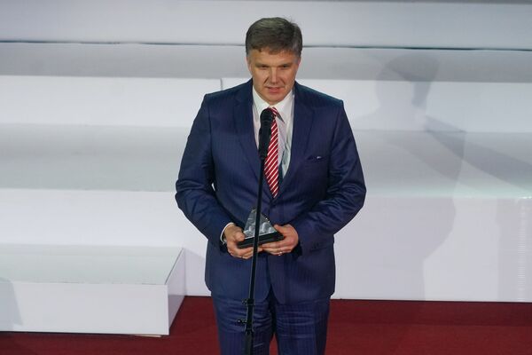 Наставник латвийской бобслейной команды Сандис Прусис на церемонии награждения самых успешных людей латвийского спорта по итогам 2018 года - Sputnik Латвия