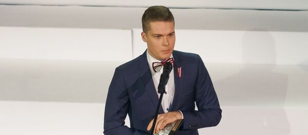 Паулс Йонас на церемонии награждения самых успешных людей латвийского спорта по итогам 2018 года - Sputnik Латвия