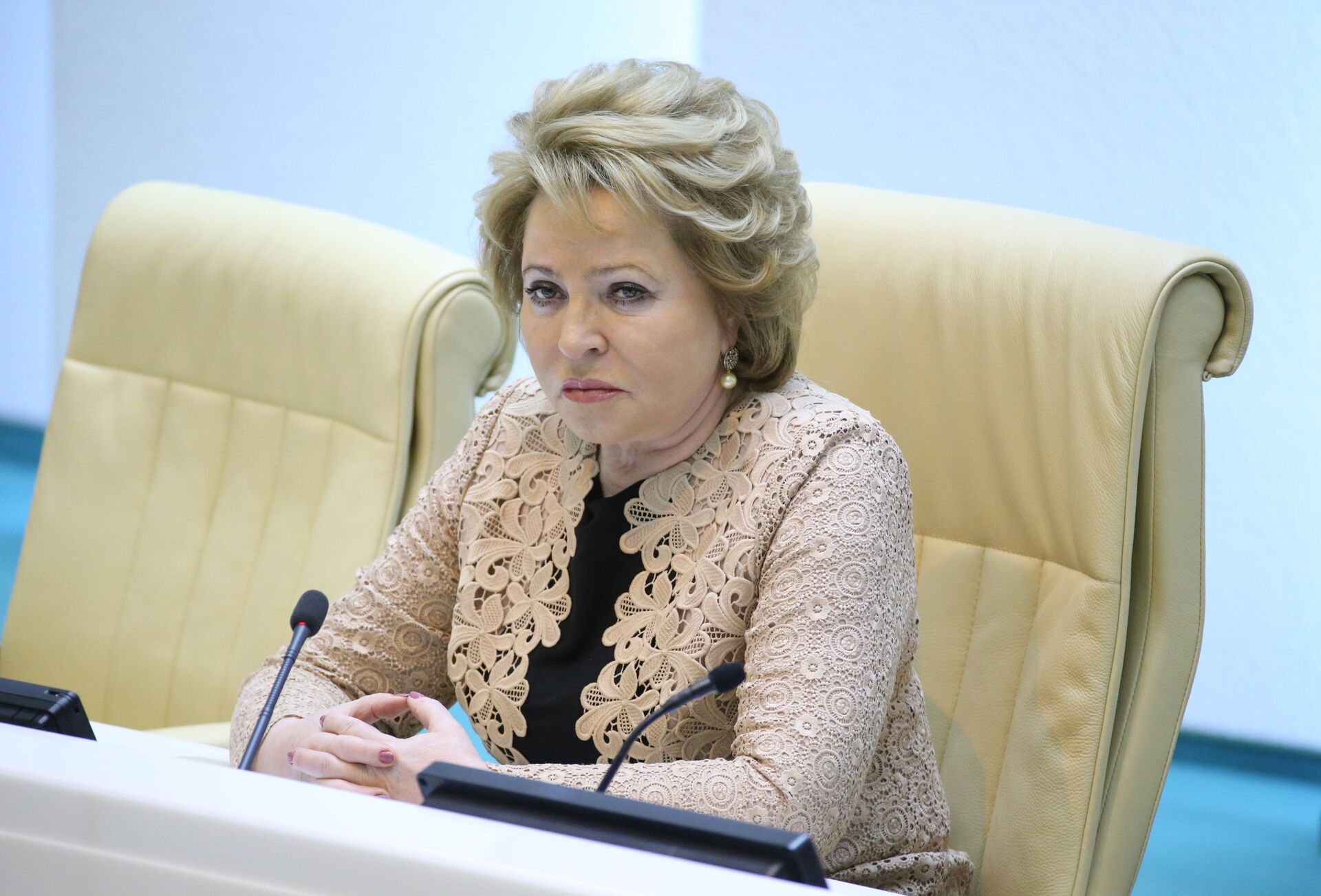 Председатель Совета Федерации РФ Валентина Матвиенко - Sputnik Латвия, 1920, 05.08.2025