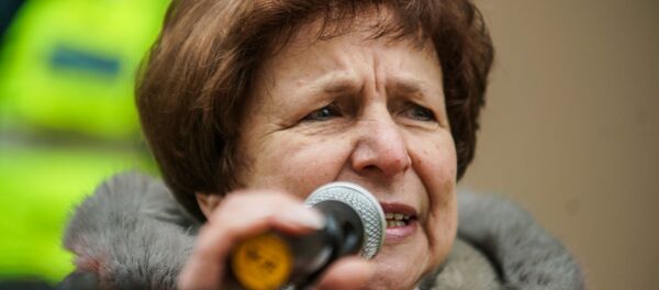Татьяна Жданок на акции протеста в Риге против социального и национального неравенства в Латвии. 12 января 2019 г. Татьяна Жданок на акции протеста в Риге против социального и национального неравенства в Латвии. 12 января 2019 г. - Sputnik Latvija
