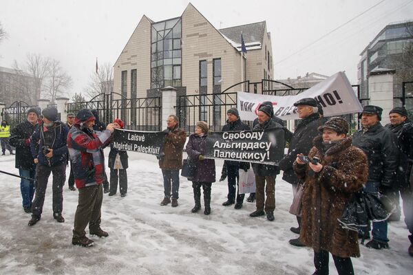 Митинг в защиту Палецкиса: три десятка неравнодушных в океане молчания - Sputnik Латвия