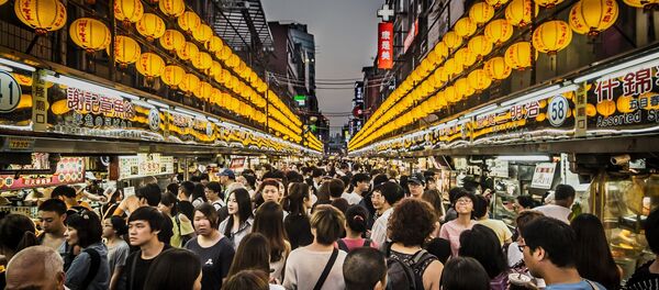 Вид на ночной Тайвань - Sputnik Латвия