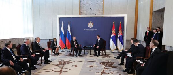 Официальный визит президента РФ В. Путина в Сербию Официальный визит президента РФ В. Путина в Сербию - Sputnik Latvija