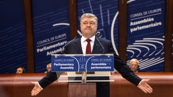 Президент Украины Петр Порошенко на заседании Парламентской Ассамблеи Совета Европы - Sputnik Латвия