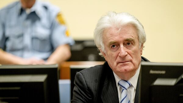 Экс-лидер боснийских сербов Радован Караджич в суде в Гааге - Sputnik Латвия