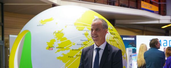 Мартин Гаусс, председатель правления национального авиаперевозчика airBaltic на выставке Balttour 2019 Мартин Гаусс, председатель правления национального авиаперевозчика airBaltic на выставке Balttour 2019 - Sputnik Latvija