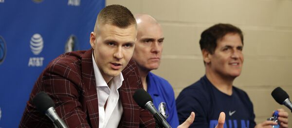 Нападающий New York Knicks Кристапс Порзингис Нападающий New York Knicks Кристапс Порзингис - Sputnik Латвия